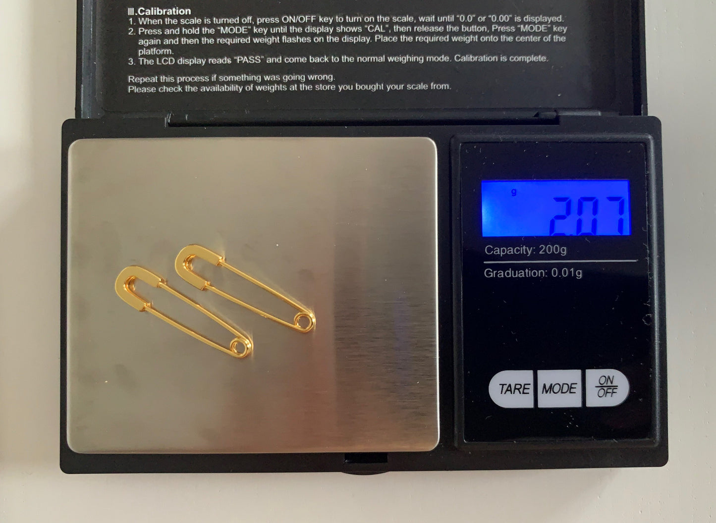 Pendientes de clip de papel de plata de ley 925 y vermil de oro amarillo de 18 k, pendientes de pasador de seguridad, pendientes apilables, pendientes de lóbulo de oreja de cartílago