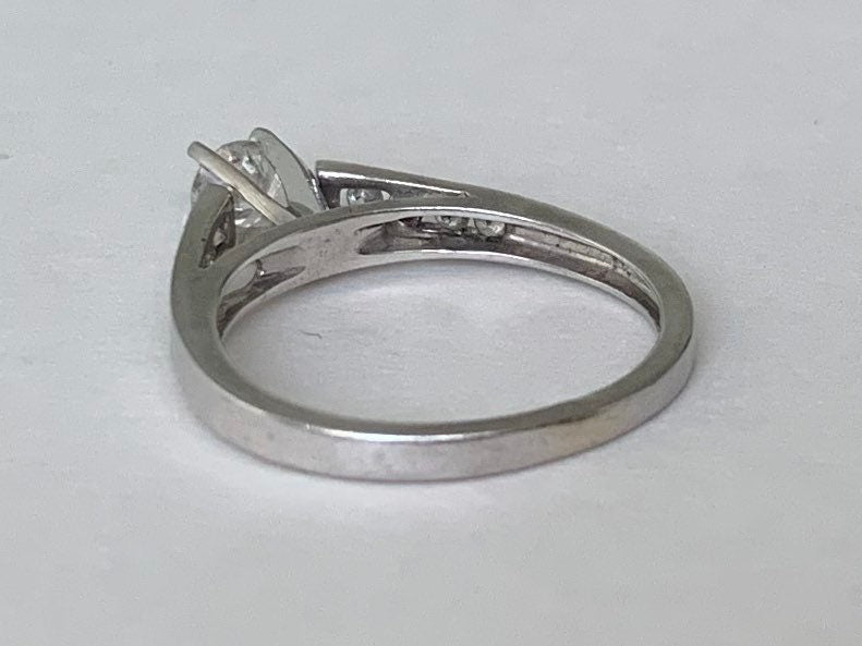 Vintage 0.48ctw Brilliant Cut Diamond Platinum Engagement Ring,3.12g,Size UK K,US 5 1/4