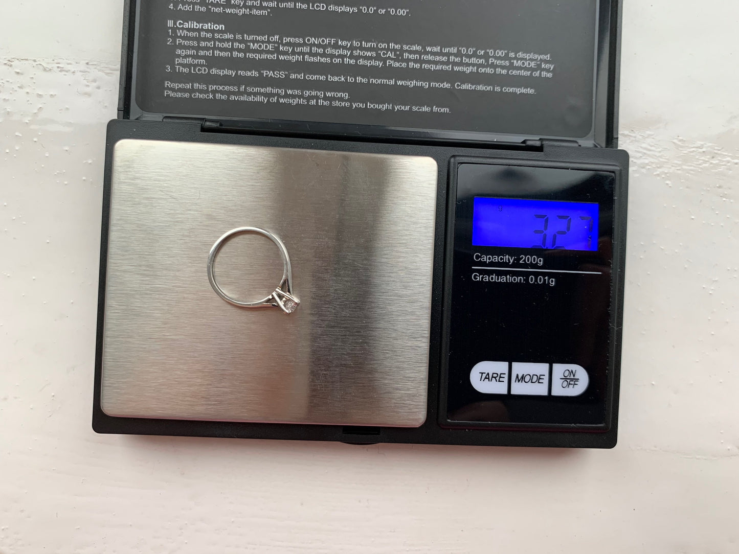 Hermoso anillo de diamante solitario de platino de 0,25 quilates, anillo de compromiso, anillo de aniversario, tamaño Reino Unido L, EE.UU. 5 3/4