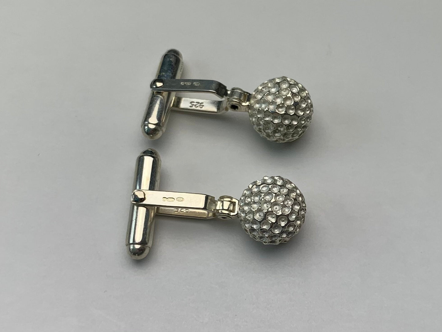 Gemelos vintage de plata de ley 925