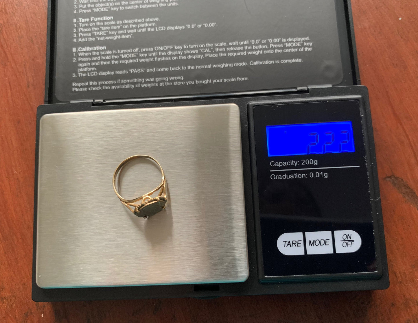 Vintage 9ct Gold Coin Ring, Size UK N, US 6 3/4