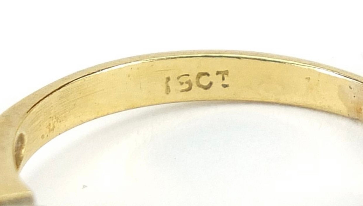 Vintage 0.10ct Round Diamond Solitaire 18ct Gold Ring, Engagement Ring, Size UK Q 1/2, 8 1/2