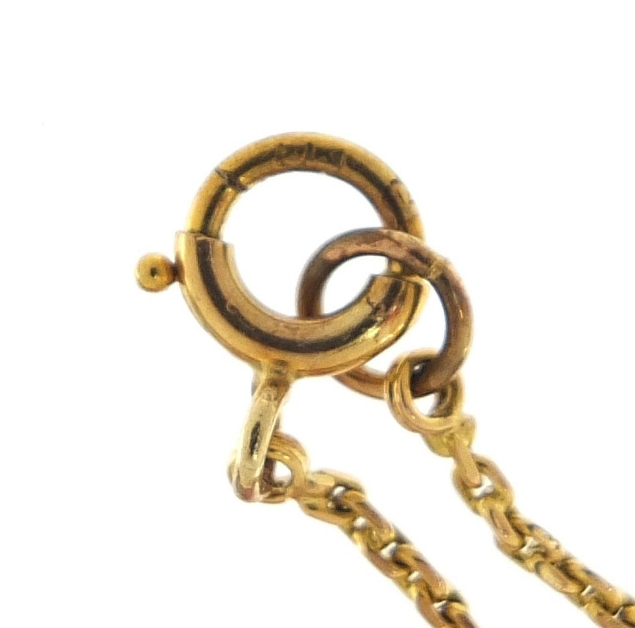 Collar de oro amarillo de 9 quilates con zafiro ovalado de 6 quilates estimado vintage