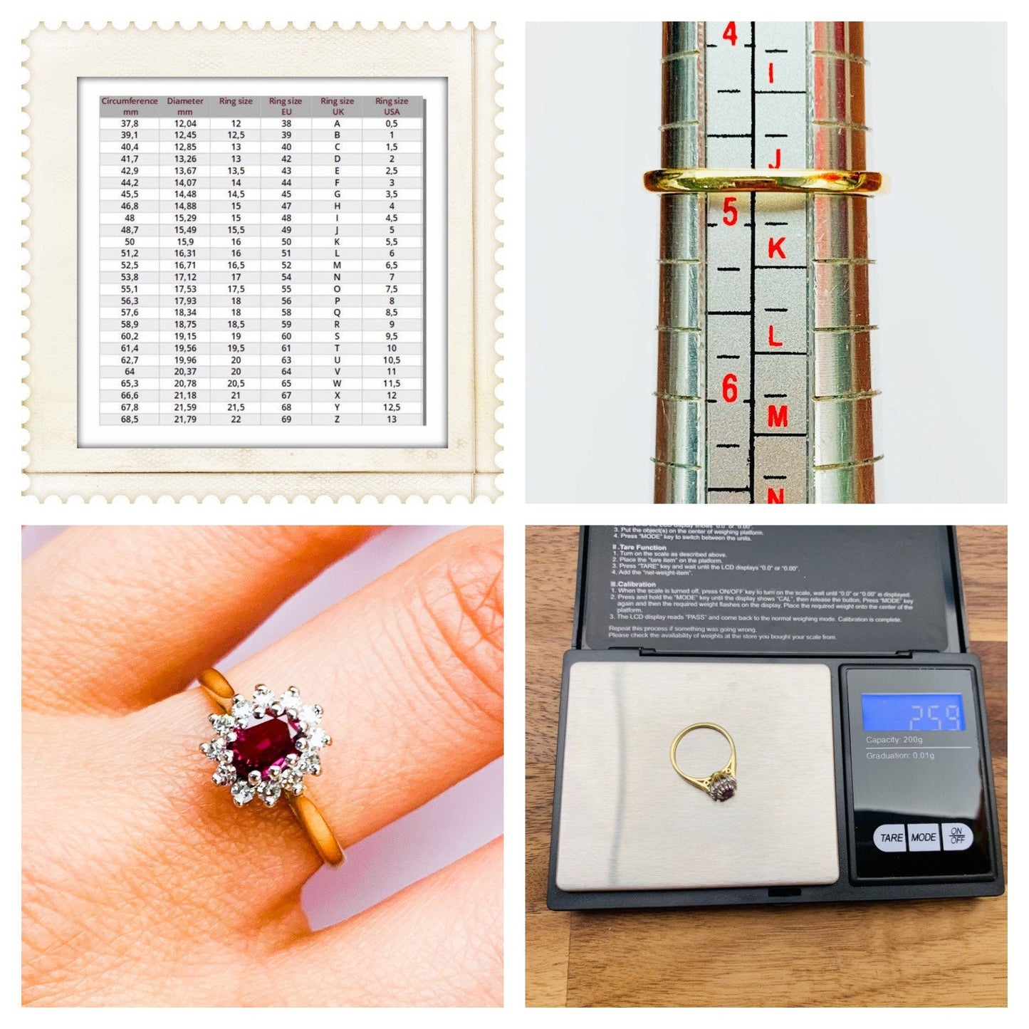 SALE Vintage 0.55ct Pink Sapphire and Diamonds 18ct Gold(one prong missing)Size UK J,US 4 3/4