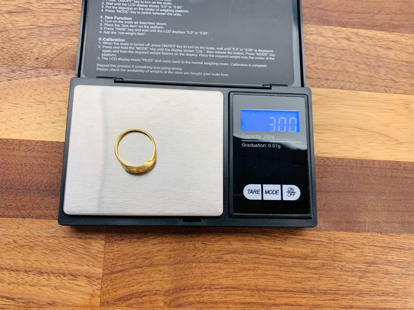 Vintage Diamond Ring set in 18ct Yellow Gold, Size UK O 1/2, US 7 1/2
