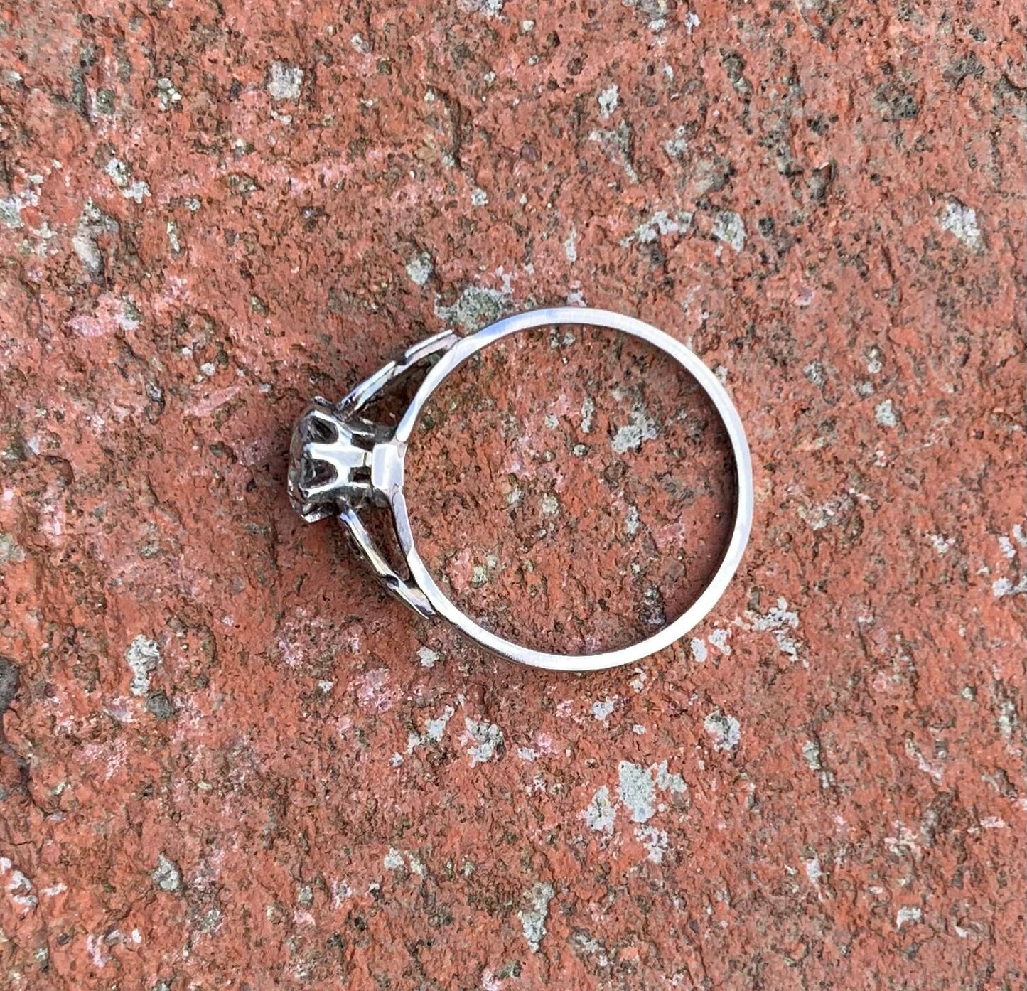 Anillo de platino con diamantes de 1 quilate, talla UK O, EE. UU. 7 1/4