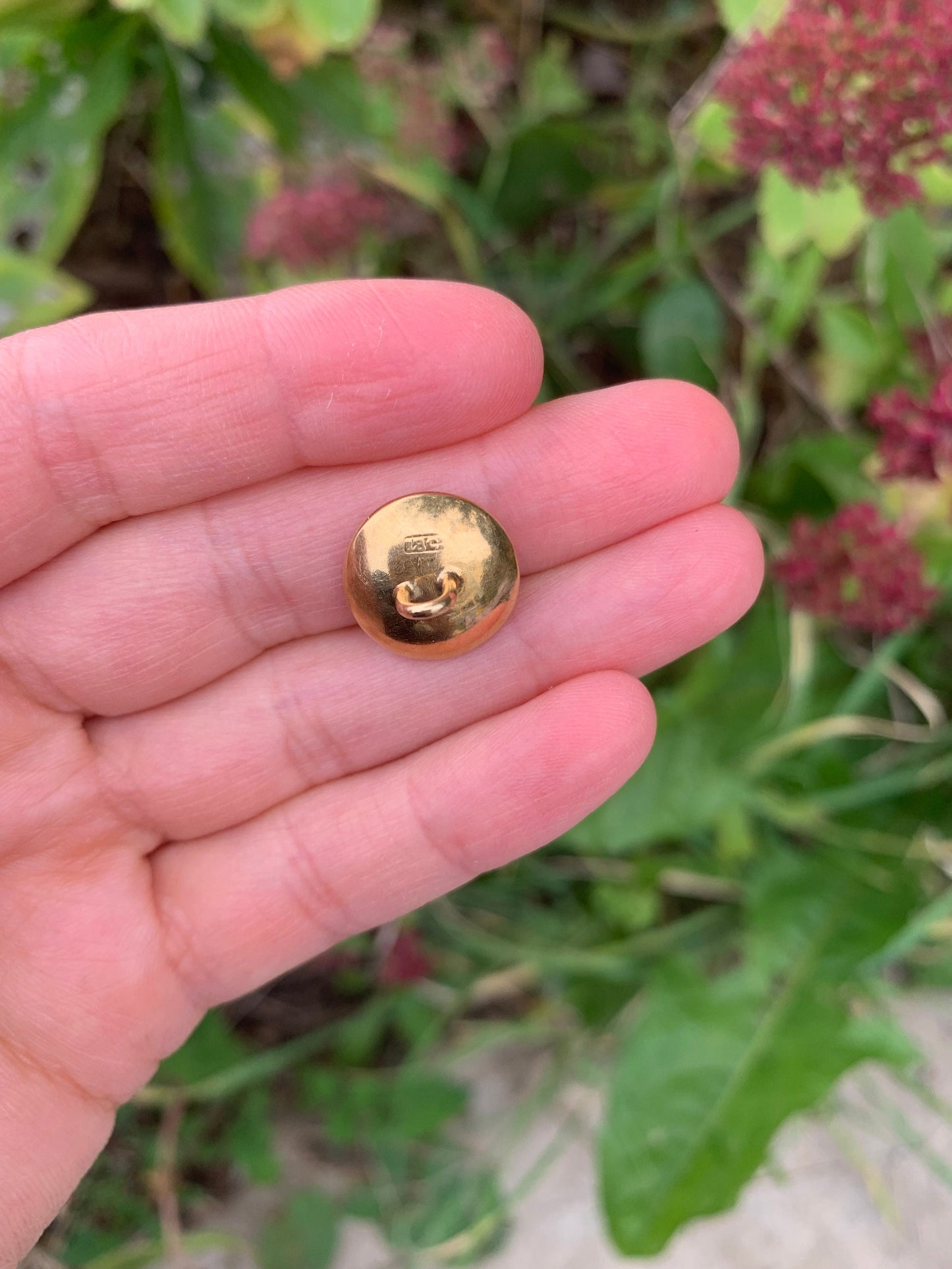 Botones de diamantes en oro amarillo macizo de 18 quilates de segunda mano