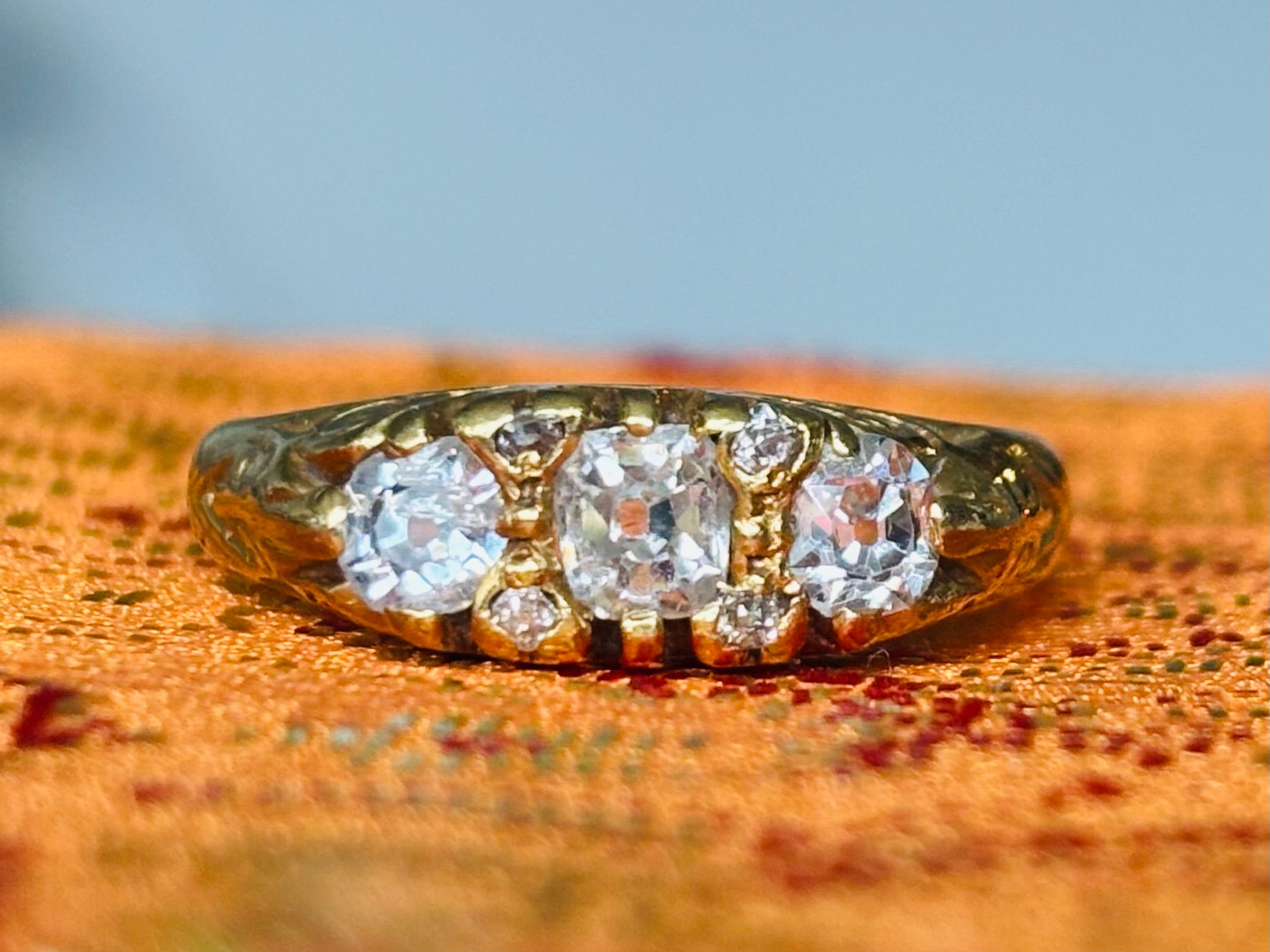 Vintage 1ct Diamond 18ct Gold Engagement Ring