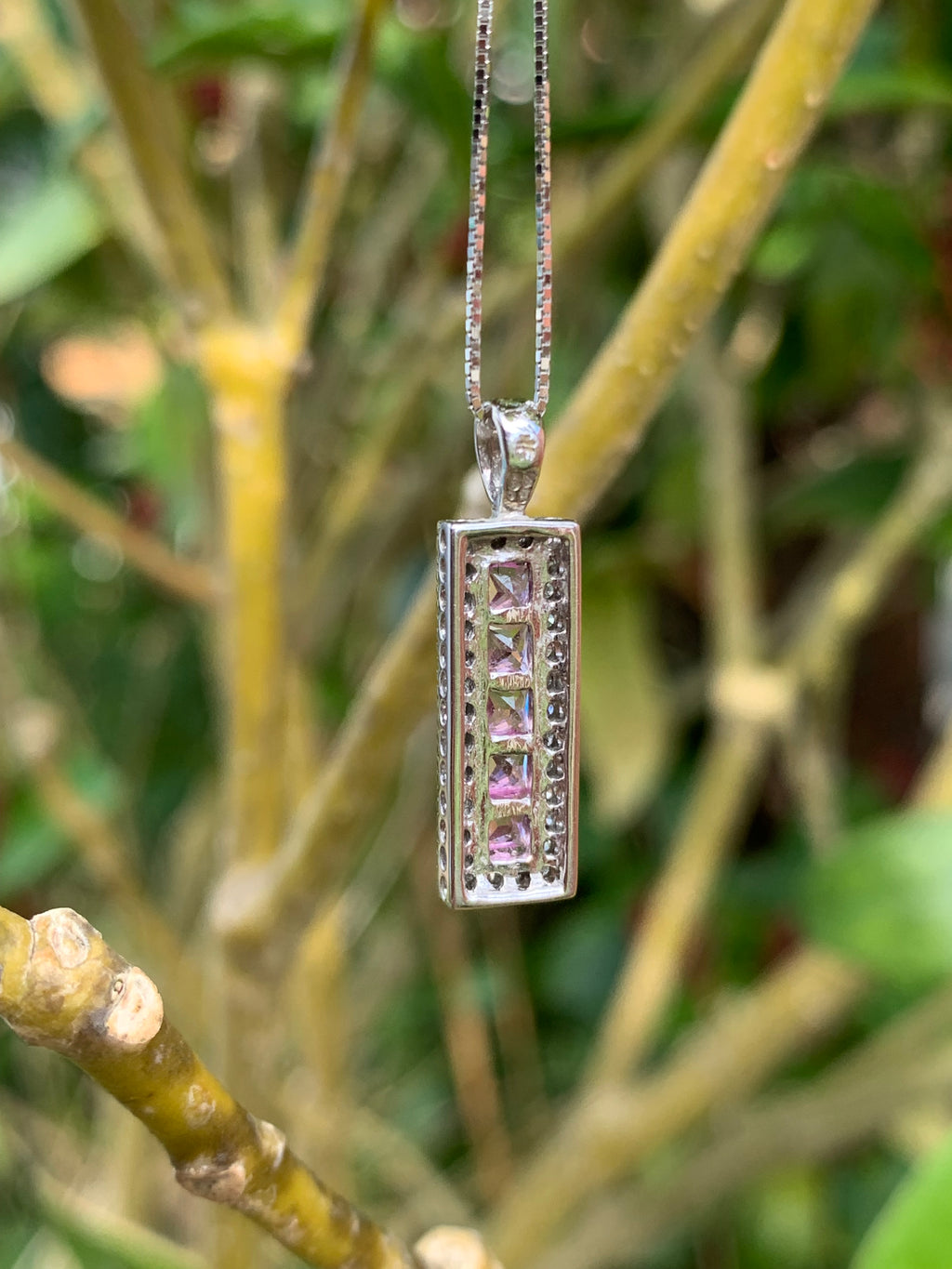 Vintage 1ct Ruby and Diamond set in 9ct White Gold