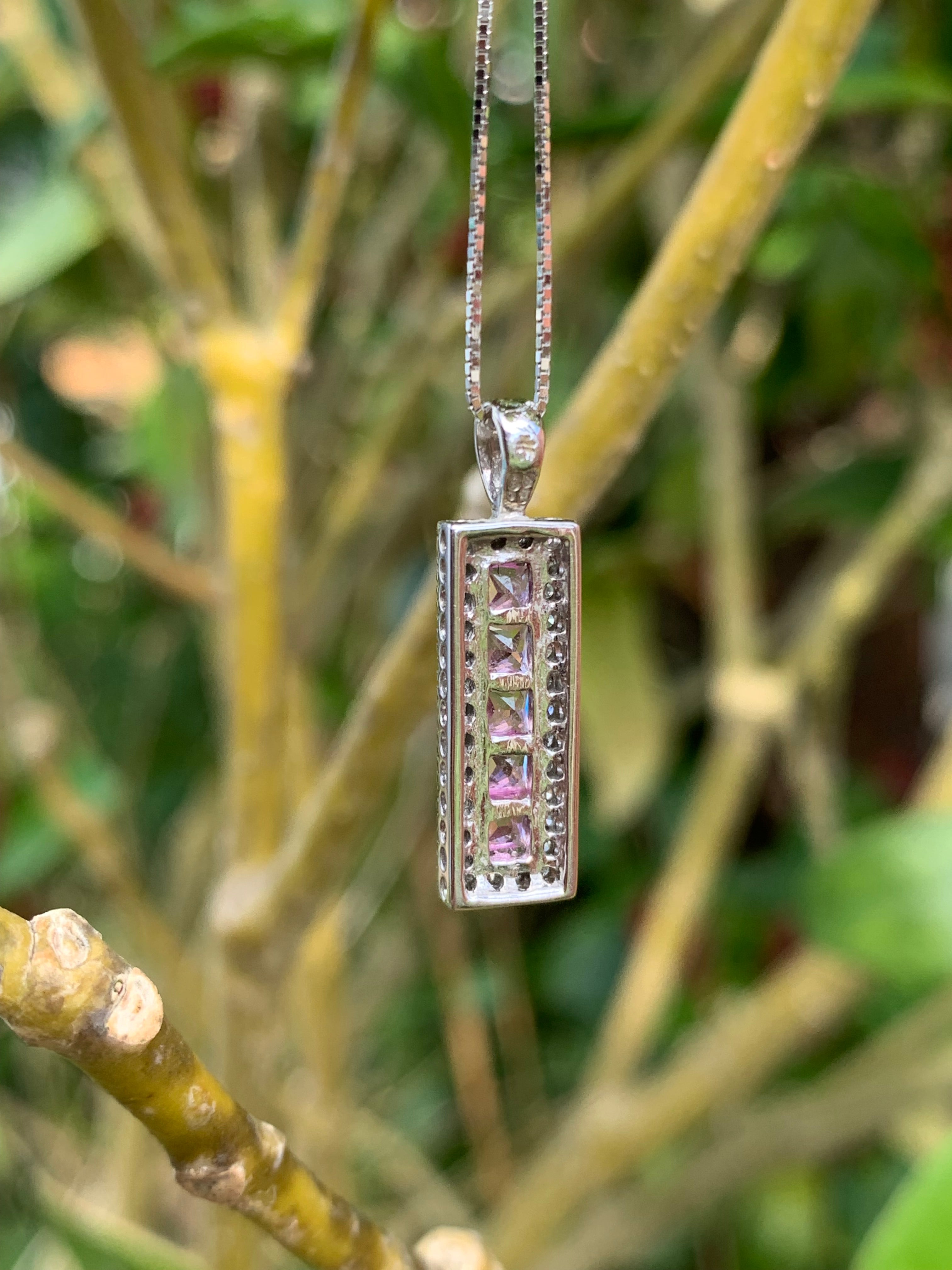 Vintage 1ct Ruby and Diamond set in 9ct White Gold