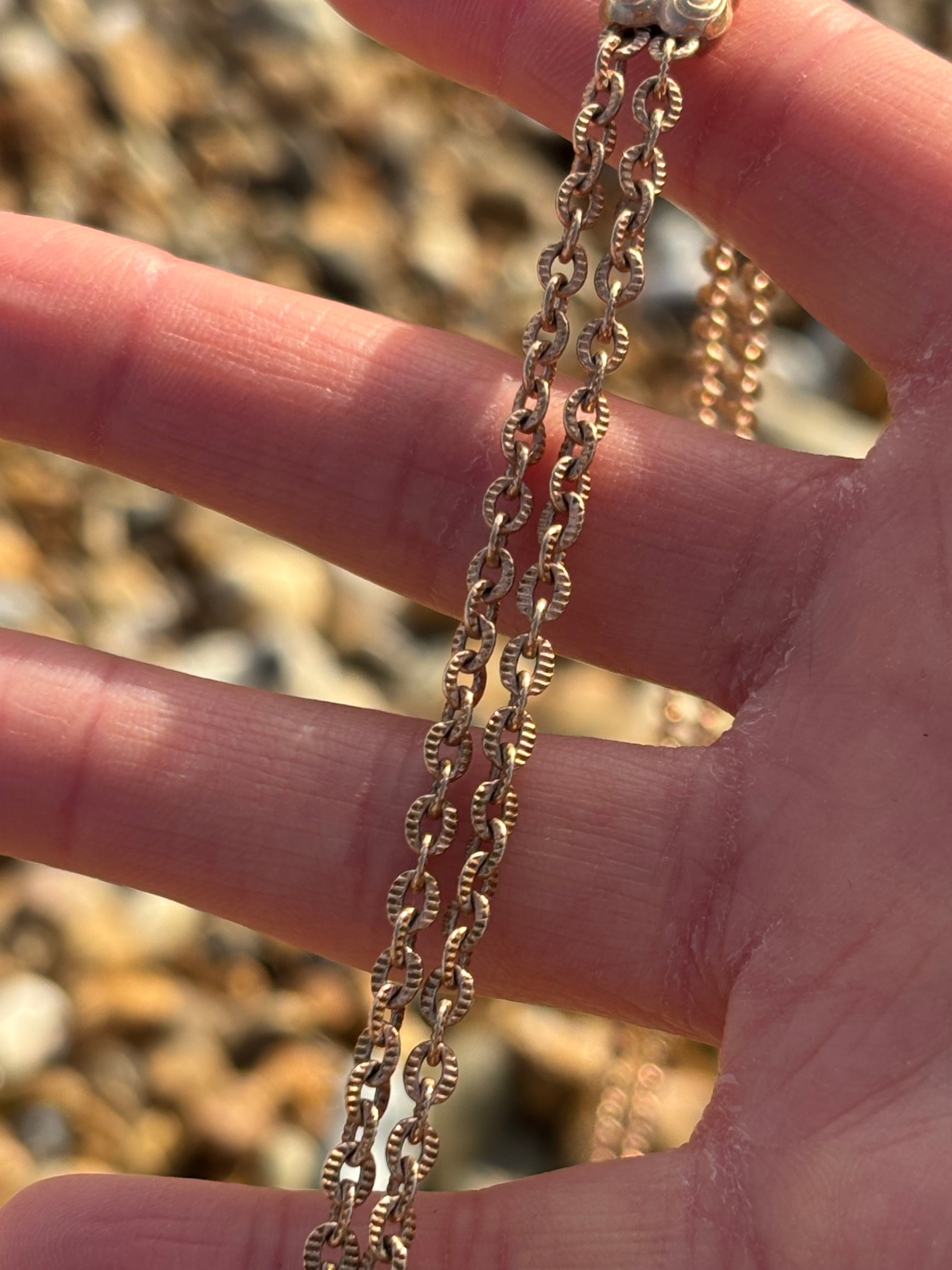 Rare Longuard Solid 9ct Gold Albertina Tassel Necklace