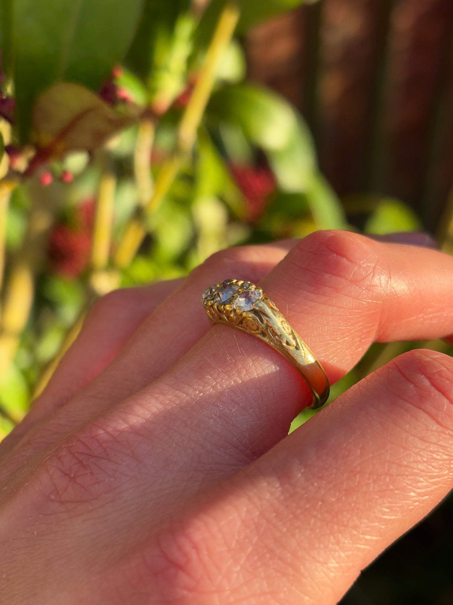 Vintage 1ct Diamond 18ct Gold Engagement Ring