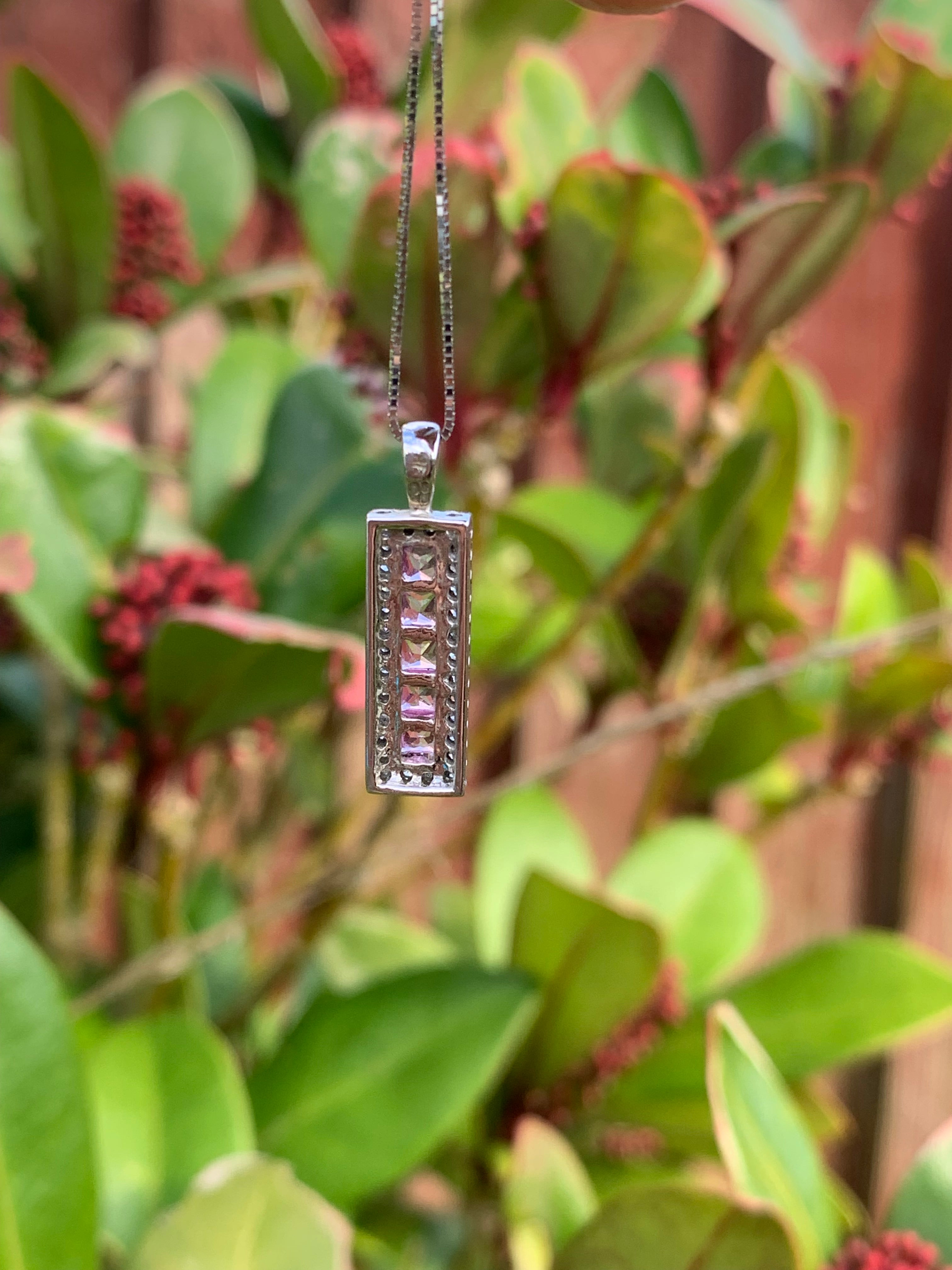 Vintage 1ct Ruby and Diamond set in 9ct White Gold