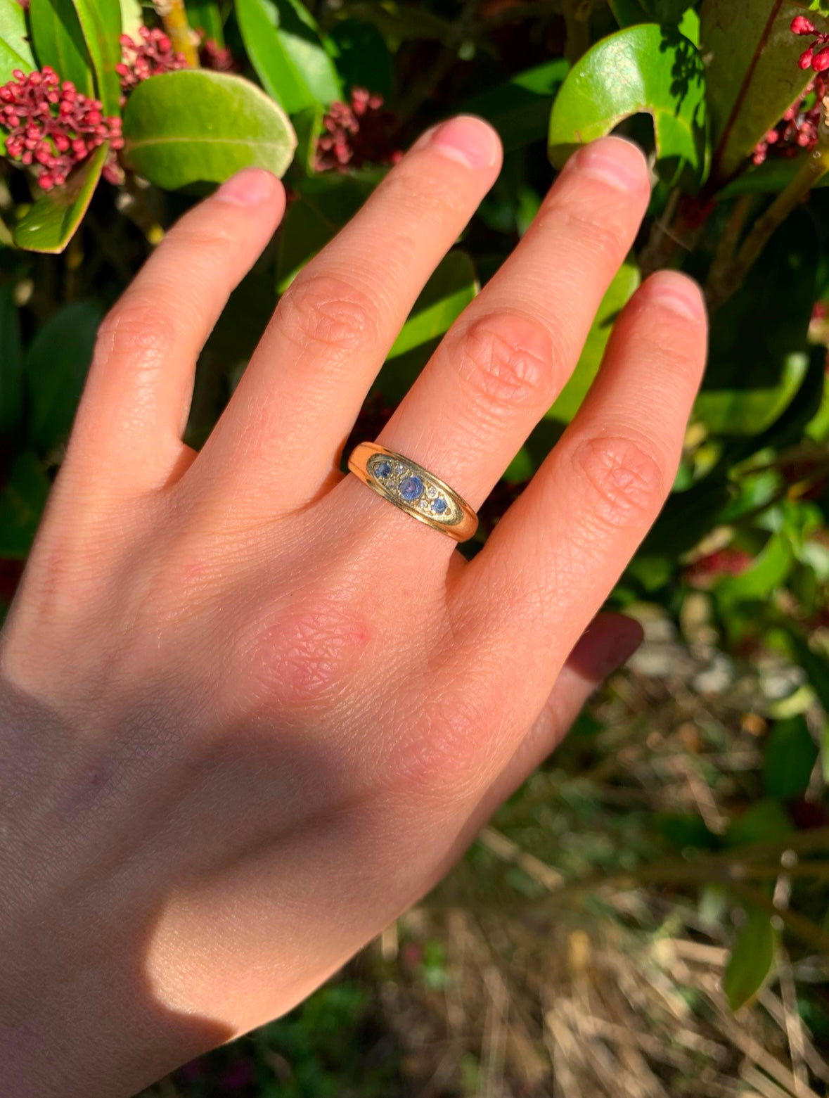 Vintage Sapphire 18ct Yellow Gold Ring