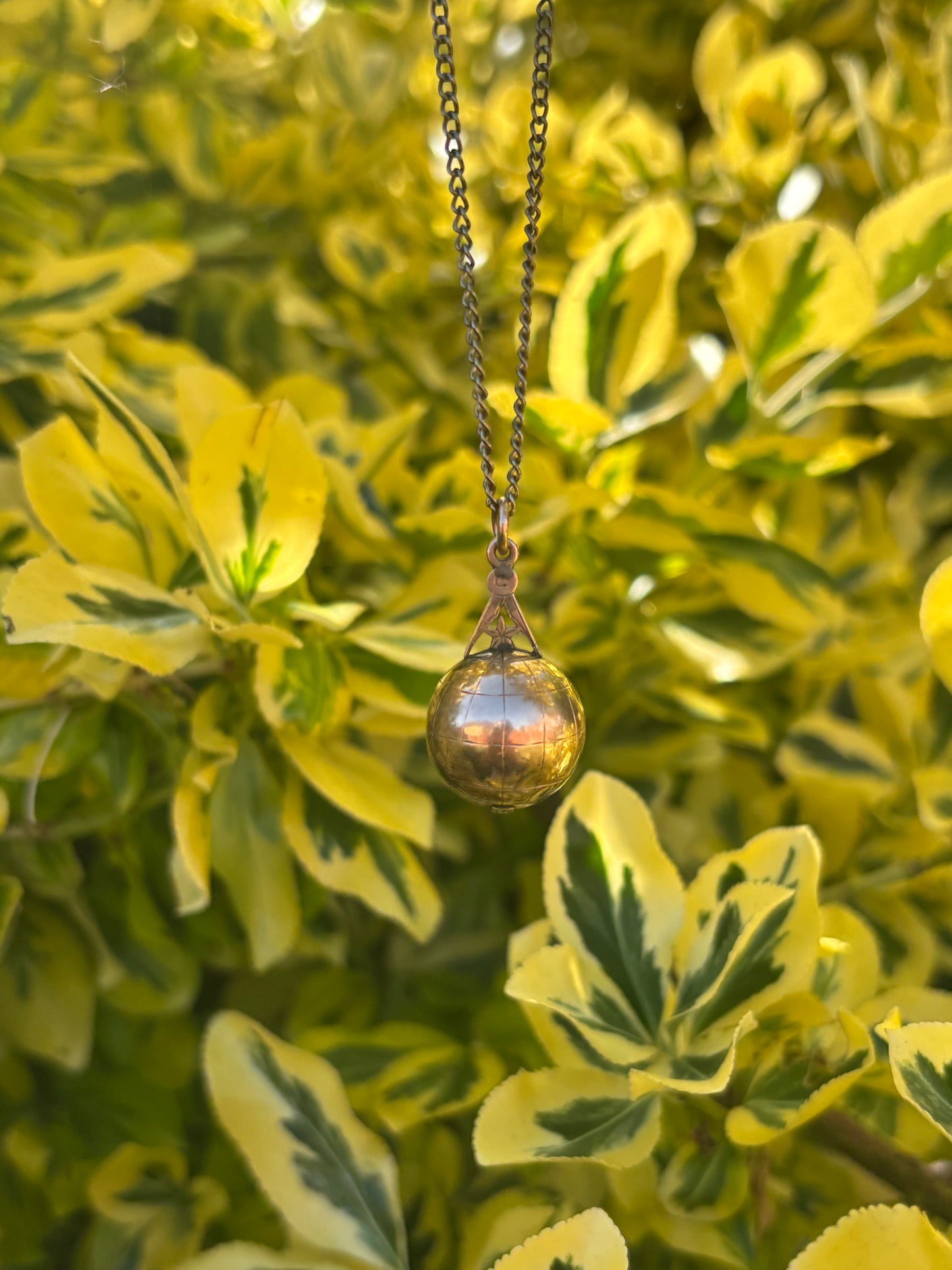 Very Rare & Unusual 9ct Gold Masonic Ball Pendant