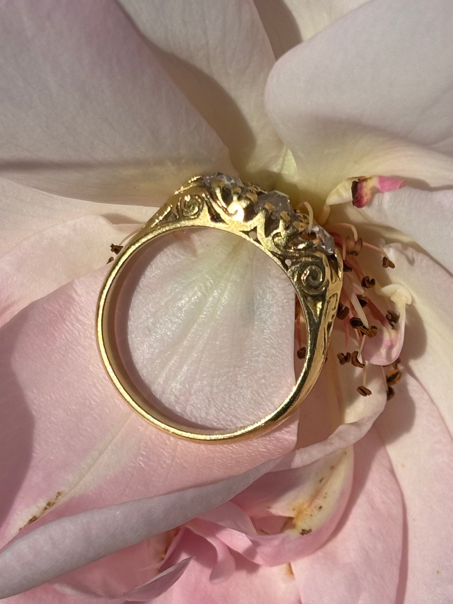 Vintage 1ct Diamond 18ct Gold Engagement Ring