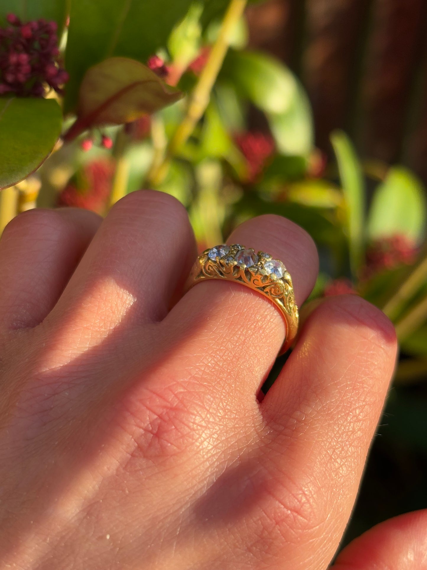 Vintage 1ct Diamond 18ct Gold Engagement Ring