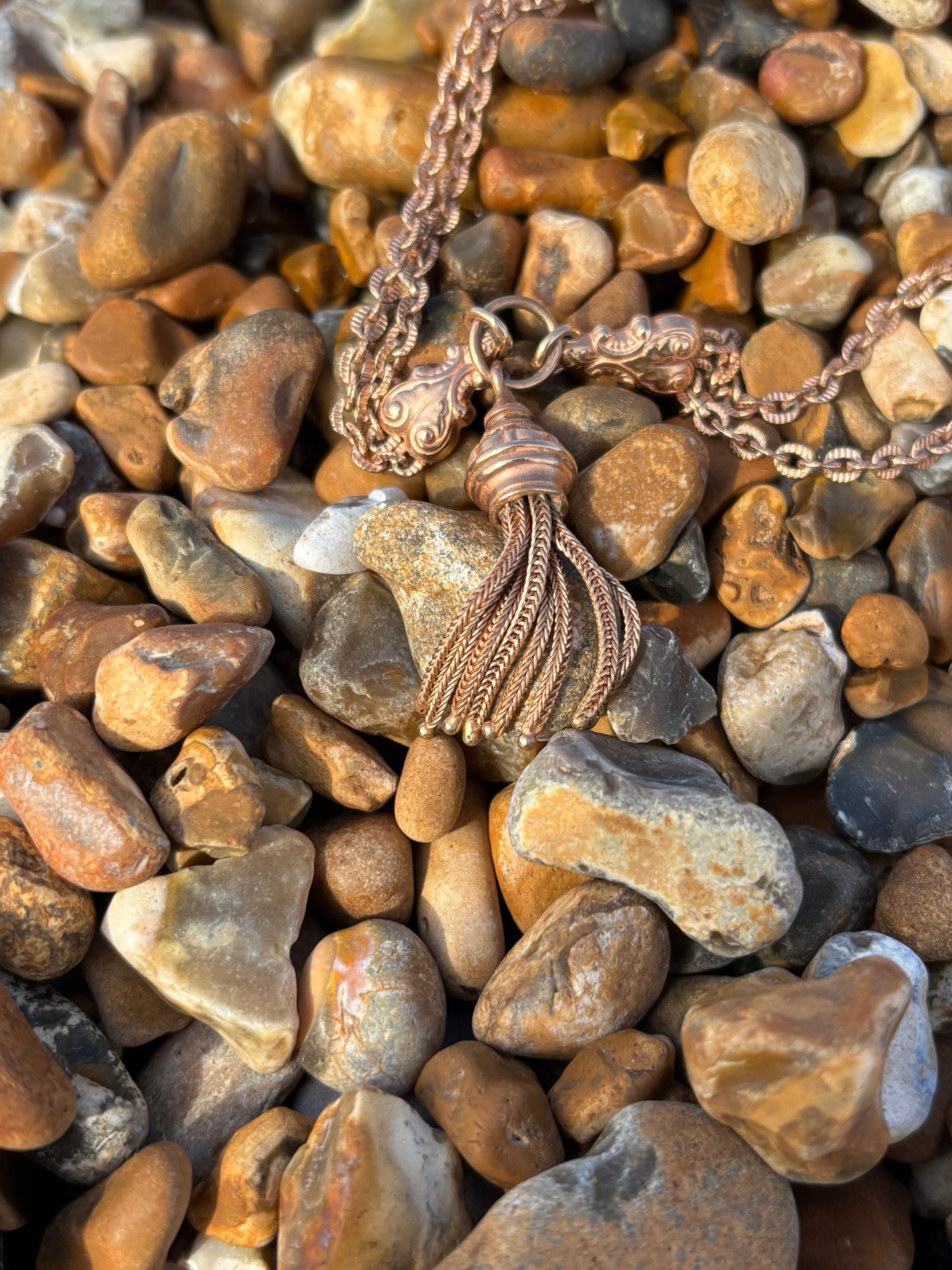 Rare Longuard Solid 9ct Gold Albertina Tassel Necklace