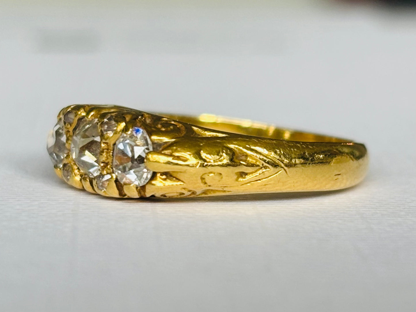 Vintage 1ct Diamond 18ct Gold Engagement Ring