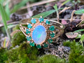 Classic Opal & Emerald 9ct Gold Cluster Ring