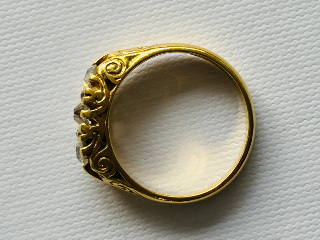 Vintage 1ct Diamond 18ct Gold Engagement Ring