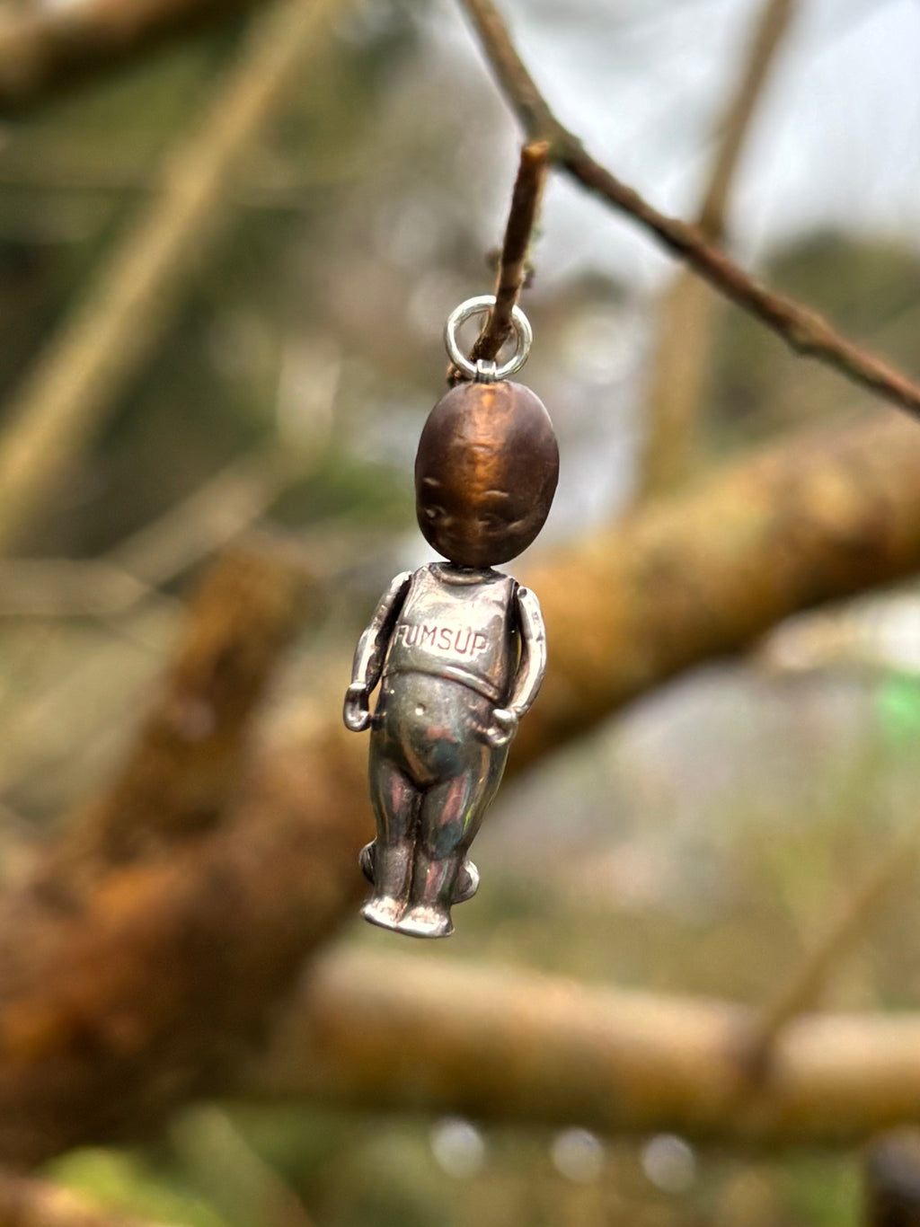 Antique Kewpie Fumsup Silver Charms