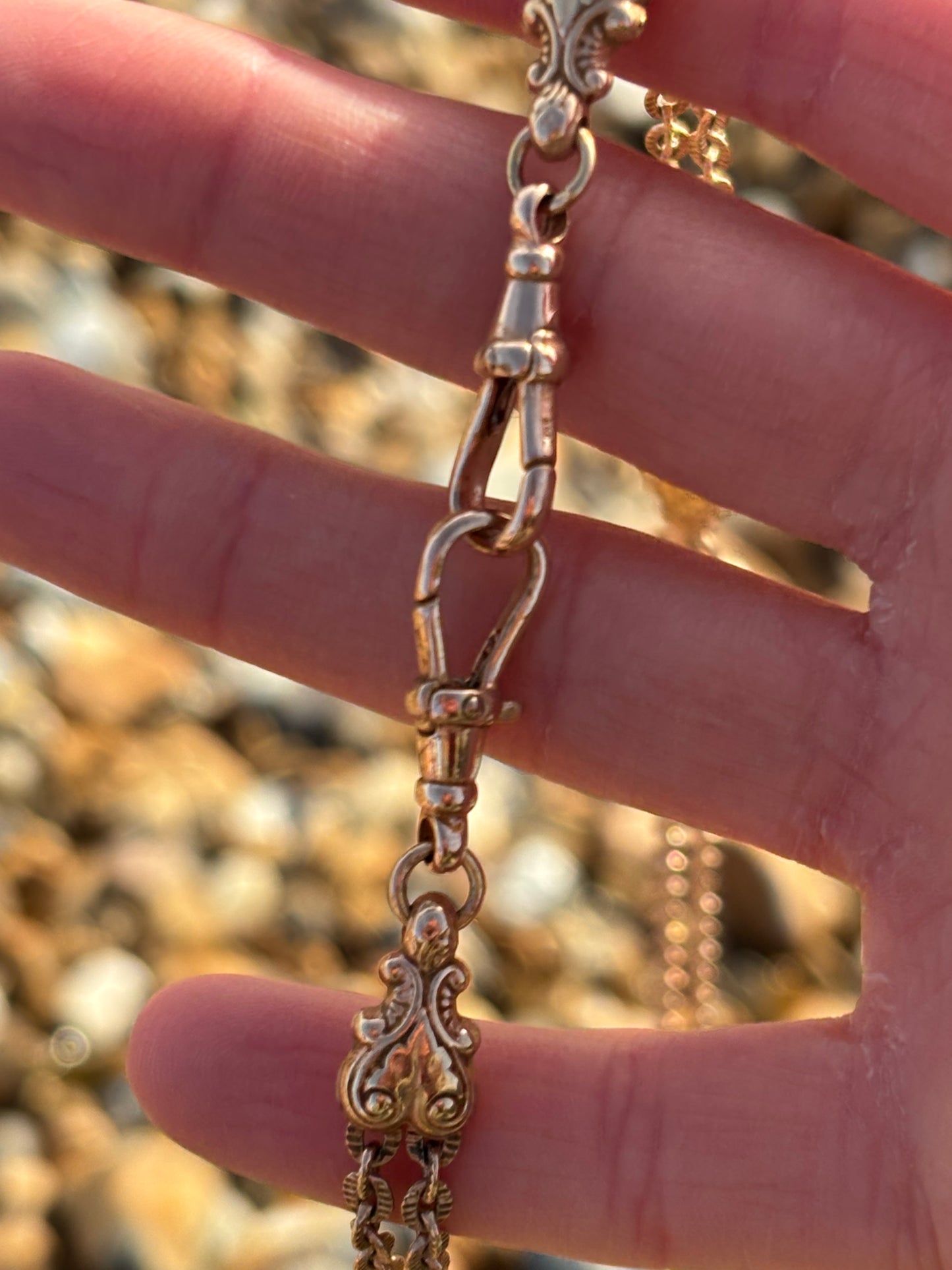 Rare Longuard Solid 9ct Gold Albertina Tassel Necklace