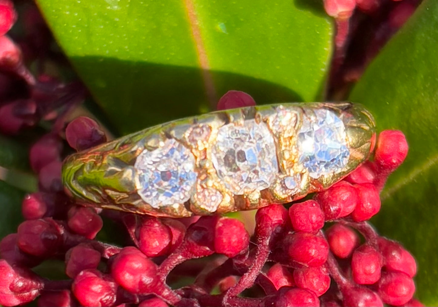 Vintage 1ct Diamond 18ct Gold Engagement Ring