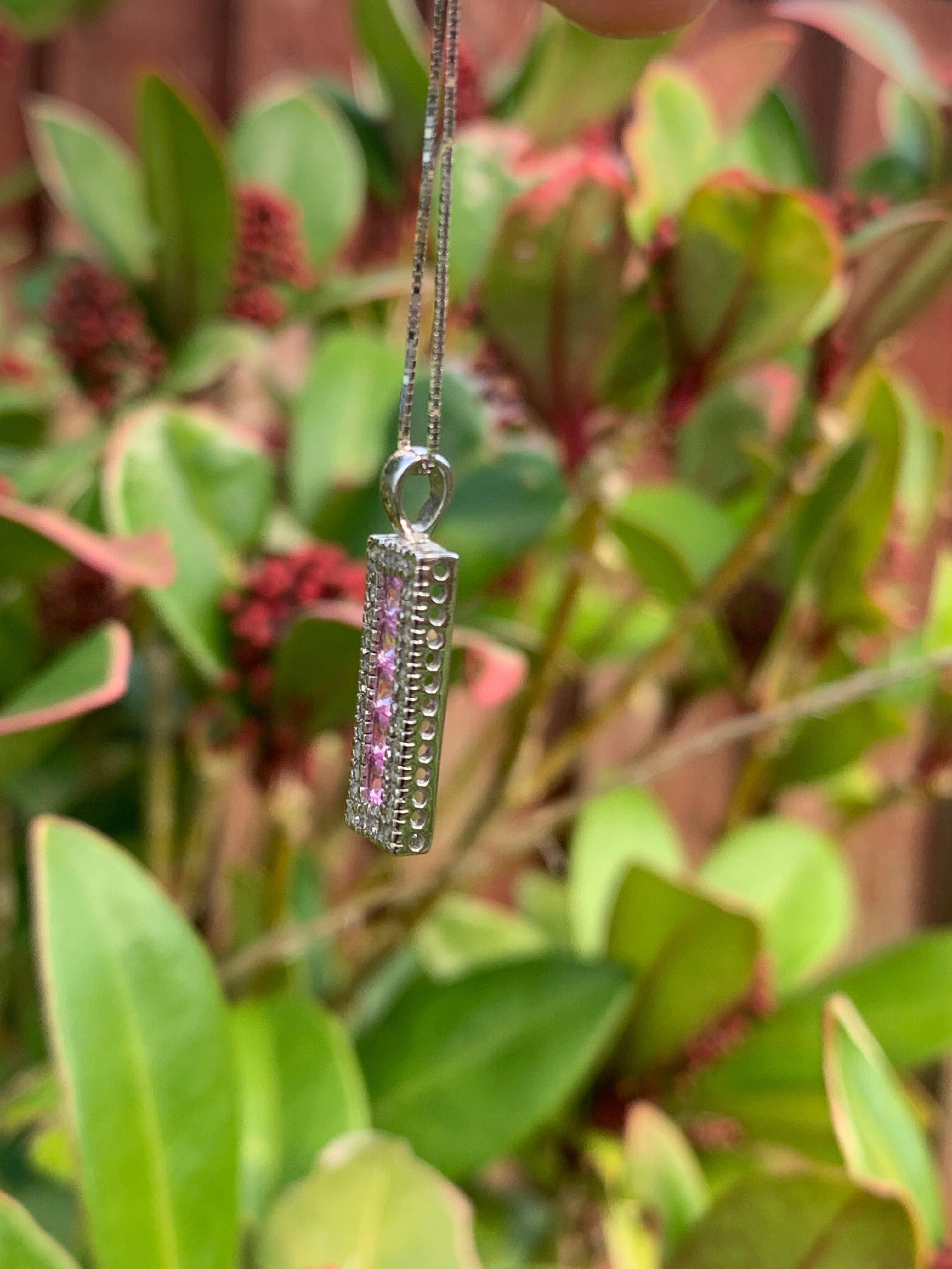 Vintage 1ct Ruby and Diamond set in 9ct White Gold