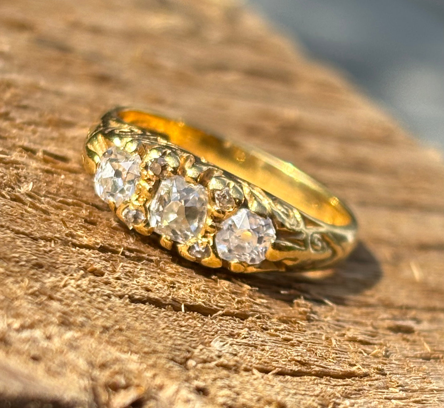 Vintage 1ct Diamond 18ct Gold Engagement Ring