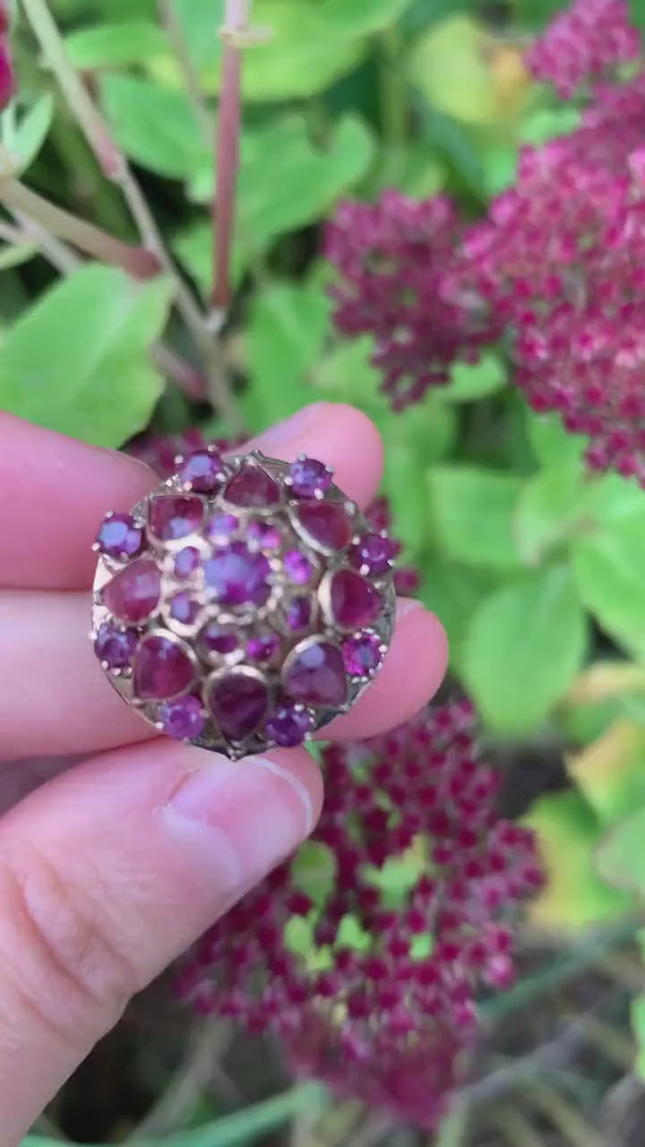 مجموعة روبي 6 قيراط مملوكة مسبقًا في خاتم حريم من الذهب عيار 14 قيراط