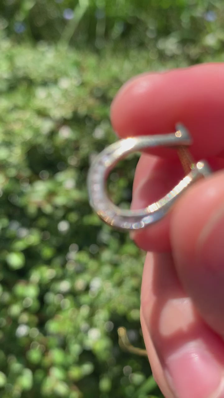 Pre-loved Diamond Solid 9ct Yellow Gold Lucky Horse Shoe Pendant & Chain