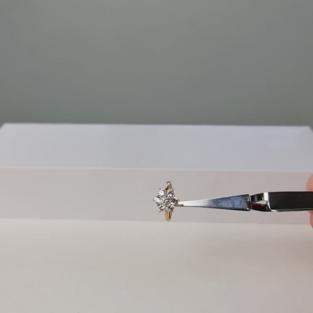 خاتم ذهب عيار 9 قيراط من الألماس (CZ) عيار 1.19 قيراط، هدية لعيد ميلاد الذكرى السنوية لحفل الزفاف والخطوبة لها