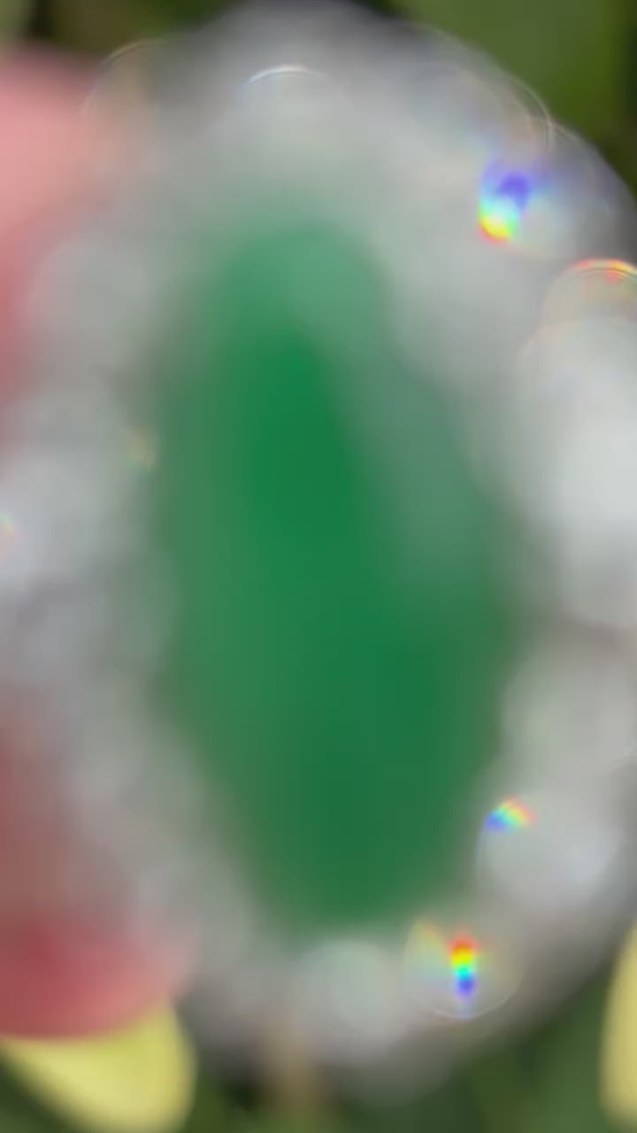 Pre-loved 1ct Diamond & 10ct Jade set in 14ct White Gold Ring