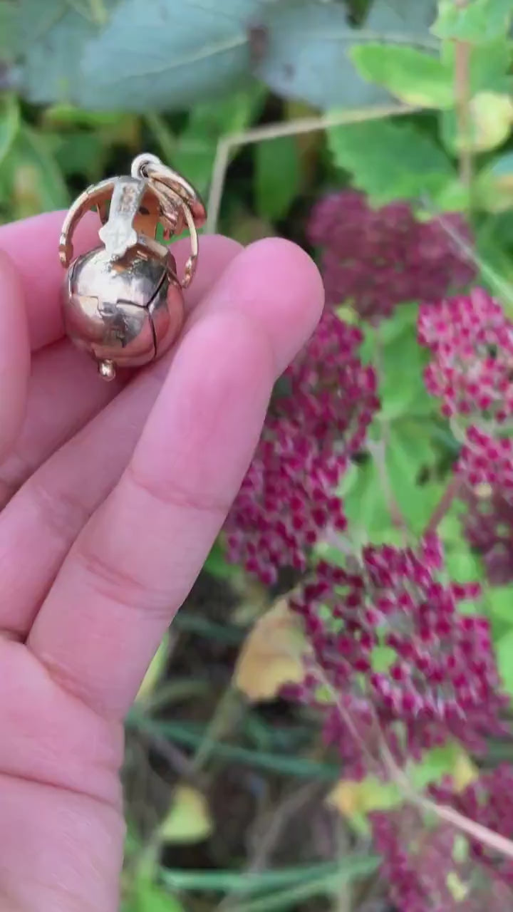 Bola Masónica Secreta Antigua de Oro de 9 Quilates