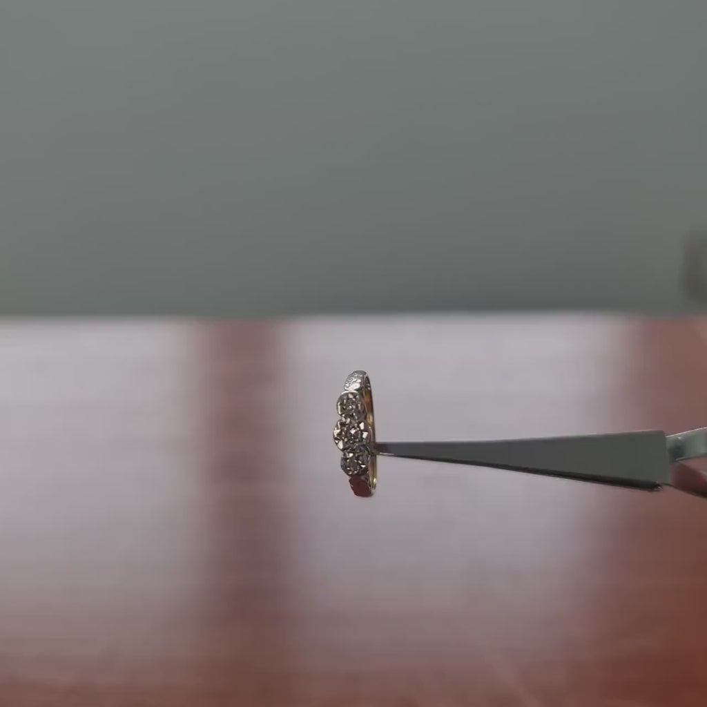 Approx.0.025ct Diamond 18k Gold Ring,Engagement Wedding Ring,Anniversary Ring,Birthday Gift for Her,UK G/ US 3 1/4