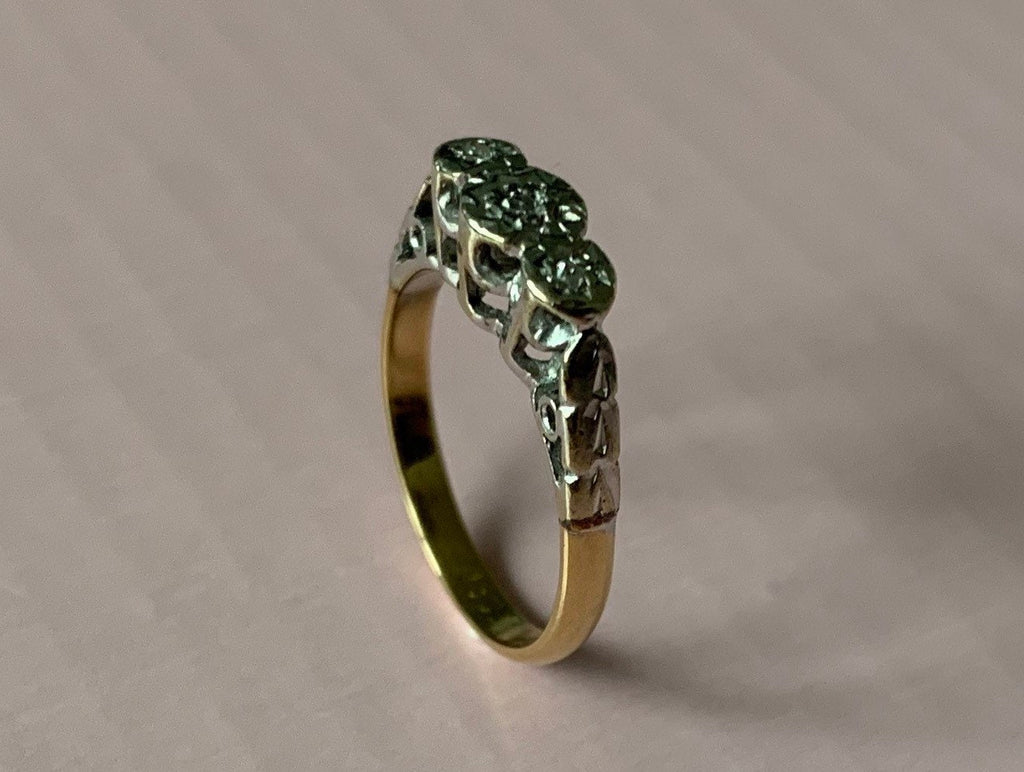 Approx.0.025ct Diamond 18k Gold Ring,Engagement Wedding Ring,Anniversary Ring,Birthday Gift for Her,UK G/ US 3 1/4