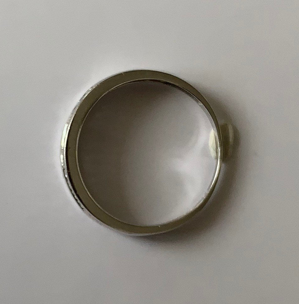 Media Eternidad de Oro Blanco de 18k Doble Hilera aprox. Anillo de boda de diamantes de 0,15 quilates, anillo de compromiso, regalo nupcial, tamaño Reino Unido N, EE.UU. 6 3/4