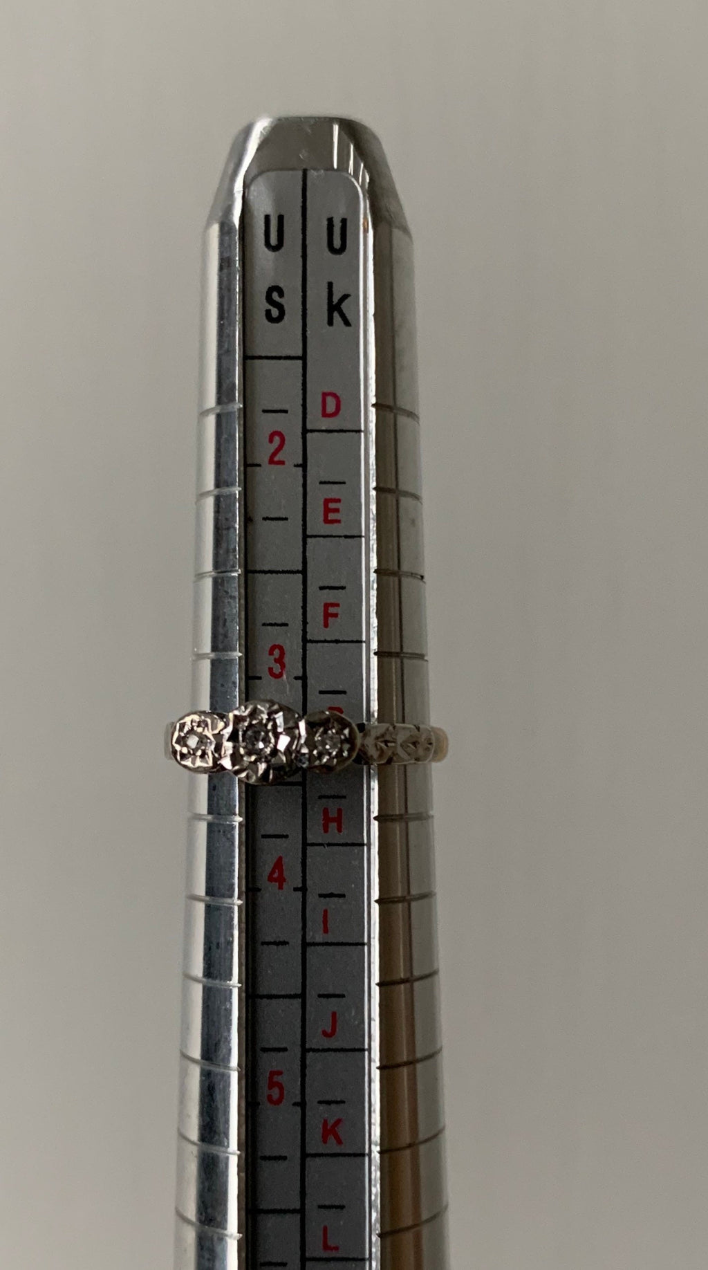 Approx.0.025ct Diamond 18k Gold Ring,Engagement Wedding Ring,Anniversary Ring,Birthday Gift for Her,UK G/ US 3 1/4