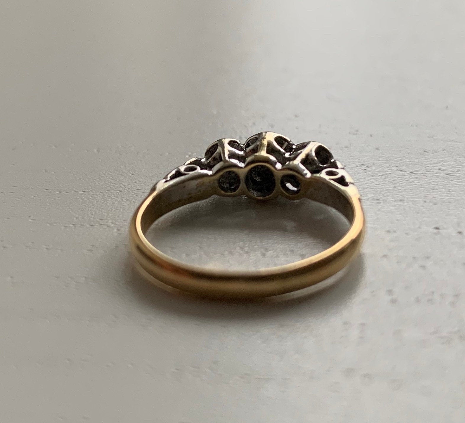 Approx.0.025ct Diamond 18k Gold Ring,Engagement Wedding Ring,Anniversary Ring,Birthday Gift for Her,UK G/ US 3 1/4