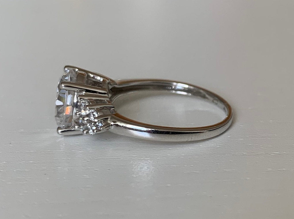 Approx. 2ct CZ Diamond 9k Gold Engagement Ring,Anniversary Bridal Wedding Gift,Birthday Gift For Her