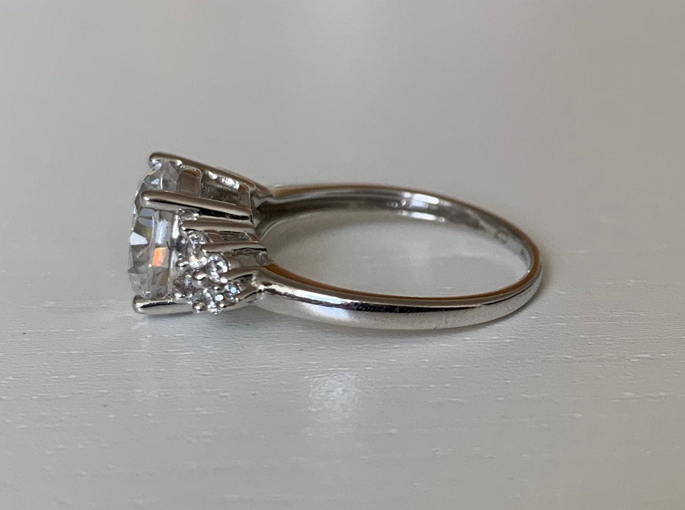 Approx. 2ct CZ Diamond 9k Gold Engagement Ring,Anniversary Bridal Wedding Gift,Birthday Gift For Her