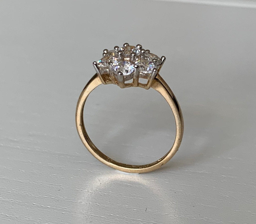 خاتم ذهب عيار 9 قيراط من الألماس (CZ) عيار 1.19 قيراط، هدية لعيد ميلاد الذكرى السنوية لحفل الزفاف والخطوبة لها