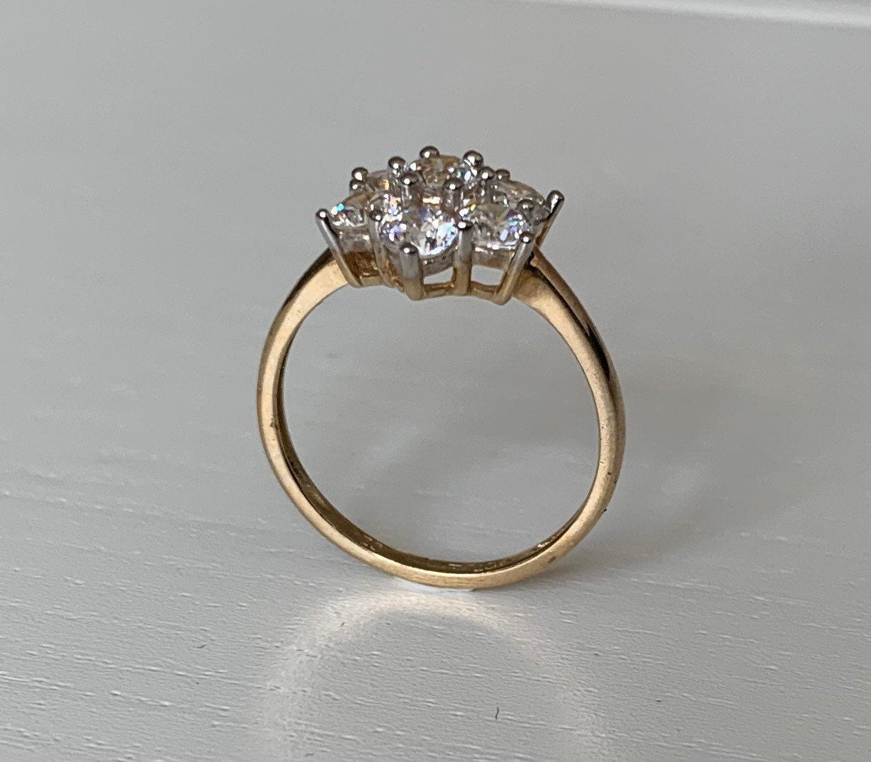 خاتم ذهب عيار 9 قيراط من الألماس (CZ) عيار 1.19 قيراط، هدية لعيد ميلاد الذكرى السنوية لحفل الزفاف والخطوبة لها