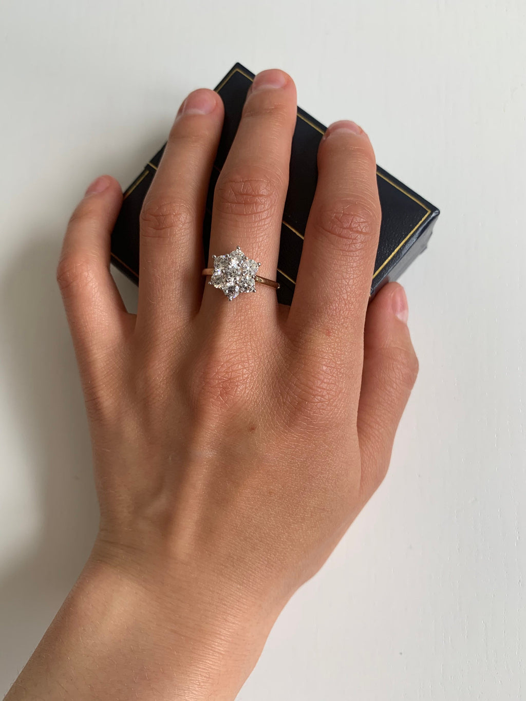 خاتم ذهب عيار 9 قيراط من الألماس (CZ) عيار 1.19 قيراط، هدية لعيد ميلاد الذكرى السنوية لحفل الزفاف والخطوبة لها