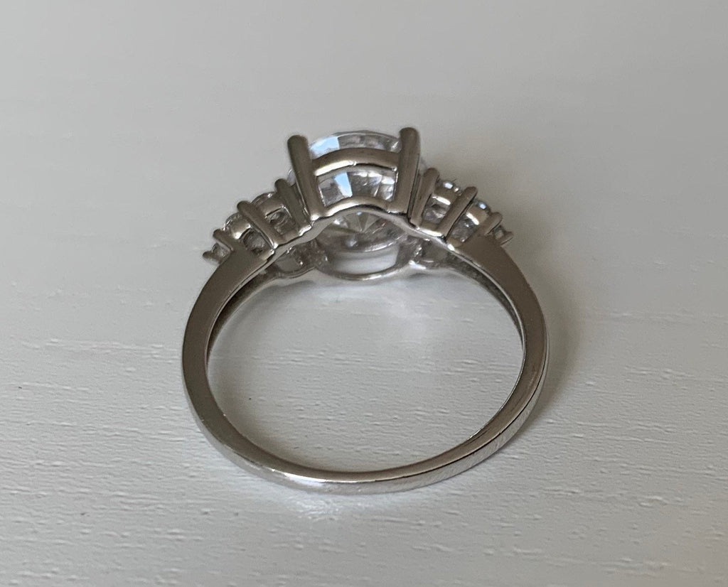 Approx. 2ct CZ Diamond 9k Gold Engagement Ring,Anniversary Bridal Wedding Gift,Birthday Gift For Her