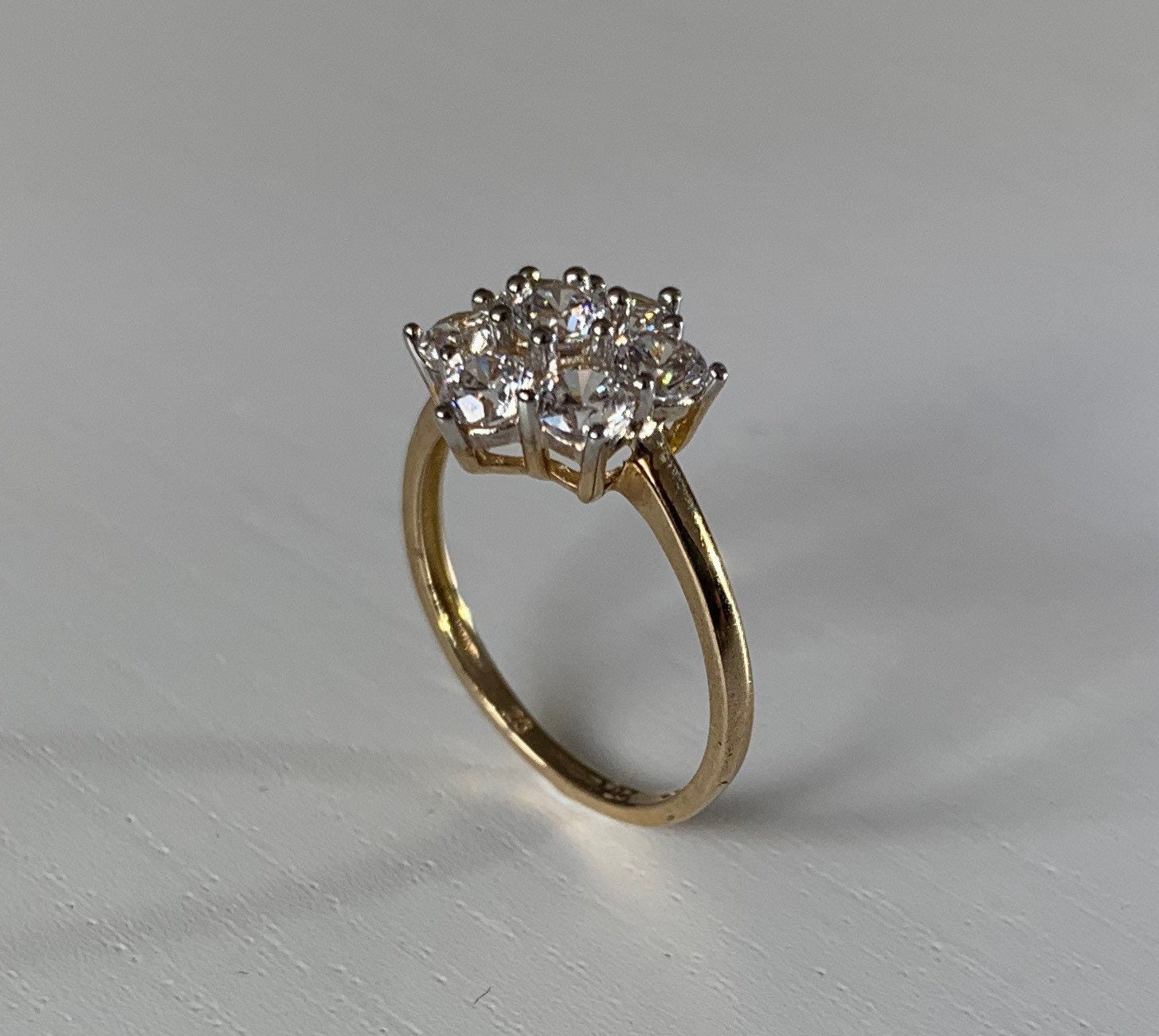 خاتم ذهب عيار 9 قيراط من الألماس (CZ) عيار 1.19 قيراط، هدية لعيد ميلاد الذكرى السنوية لحفل الزفاف والخطوبة لها