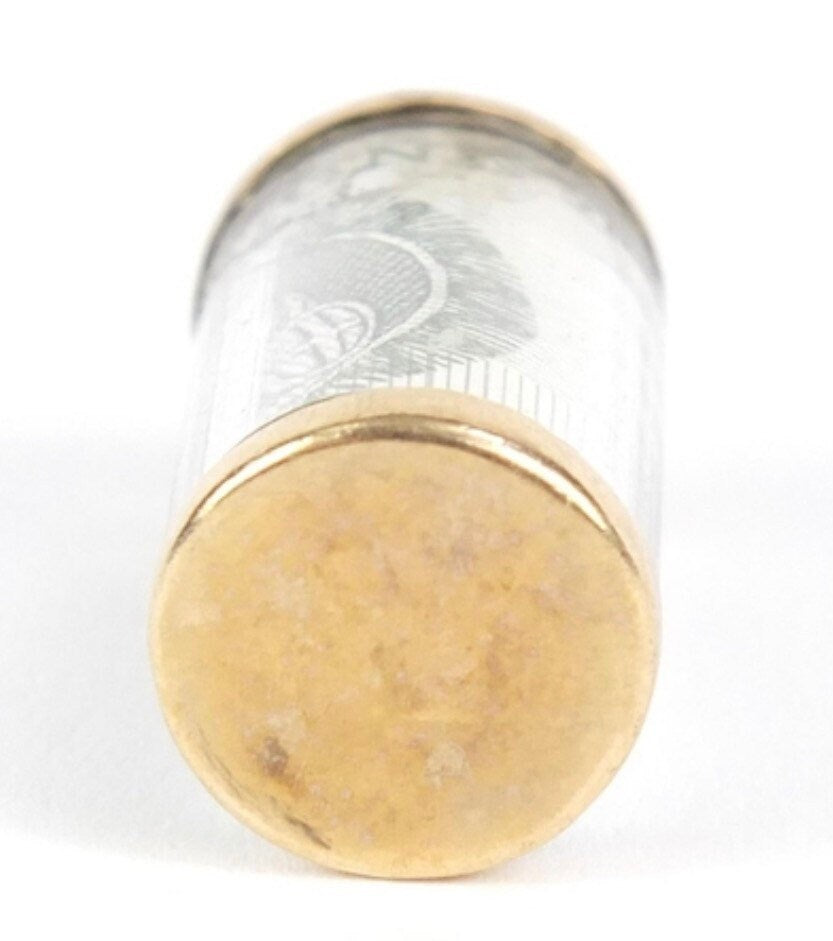 Vintage 9k oro emergencia una libra nota encanto colgante circa 1979, regalo de cumpleaños de aniversario para ella