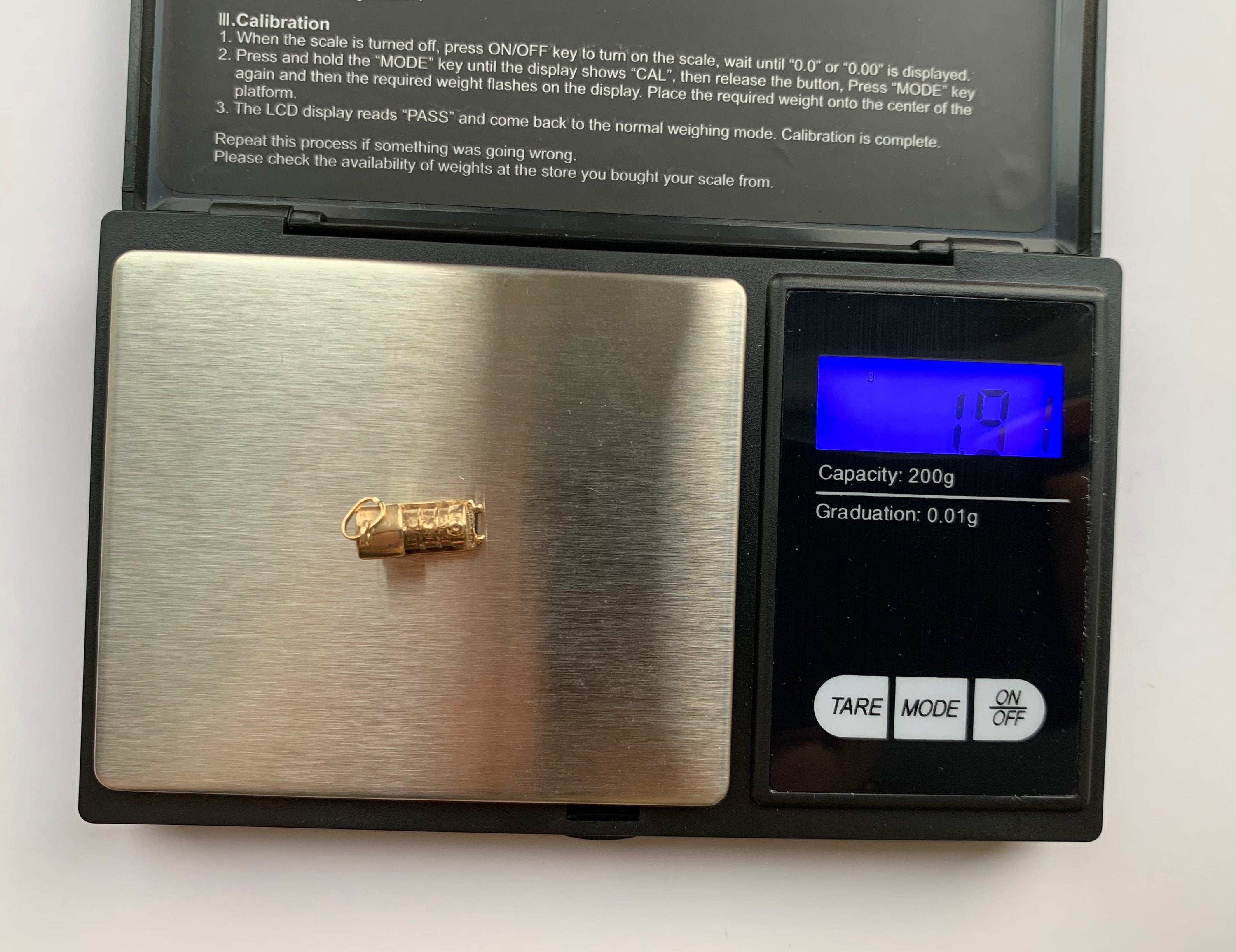 Vintage 9ct gold Locomotive Train Charm/Pendant (1.91g)