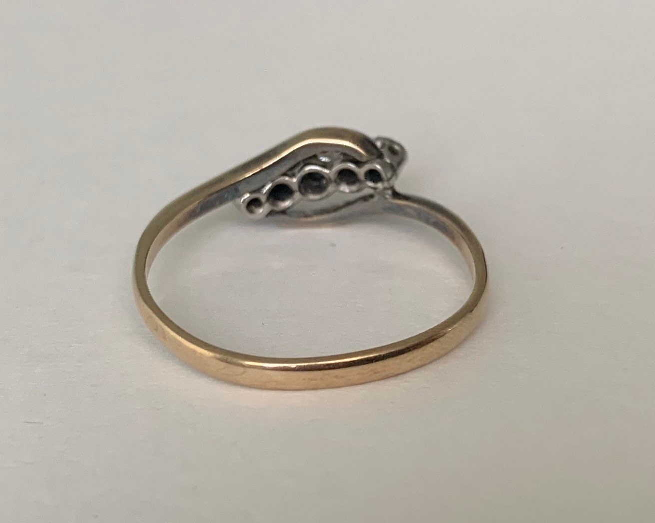 خاتم خطوبة ألماس عتيق من الذهب والبلاتين عيار 9 قيراط، خاتم الذكرى السنوية، هدية عيد ميلاد لها، مقاس UK U، US 10 1/4